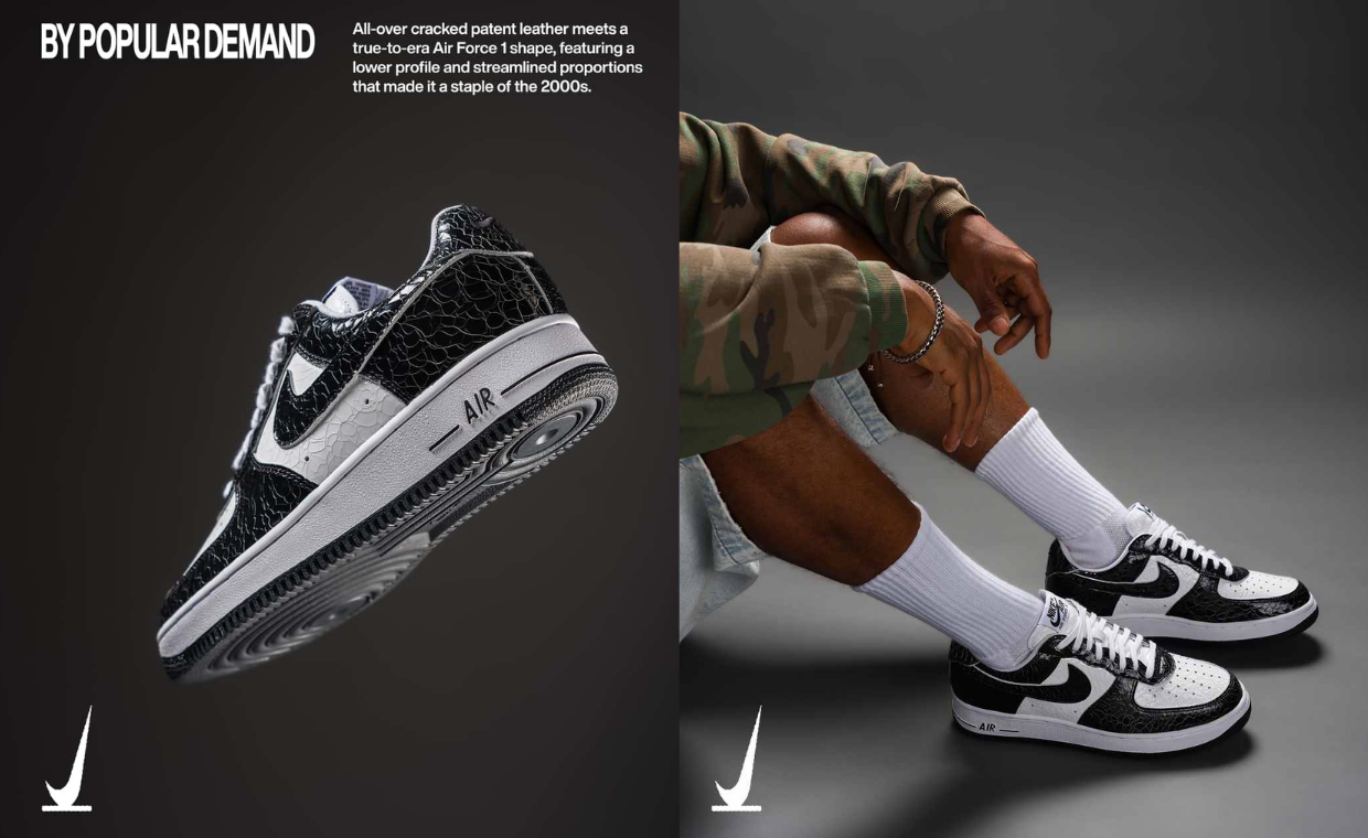 Nike’s Latest Air Force 1 ‘01 Collection is Covered in Cracked Patent Leather