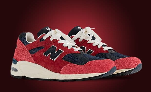 This New Balance 990v2 Made In USA By Teddy Santis Comes In A Red Chrysanthemum