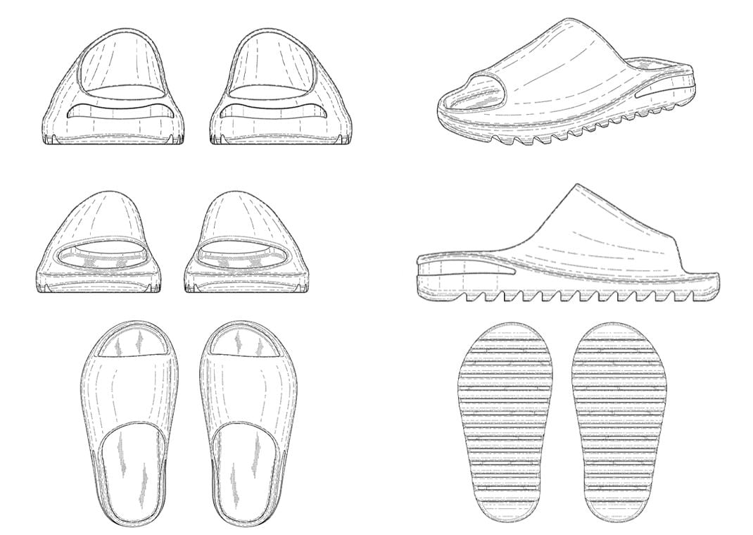 Patent Images For The adidas Yeezy Slide