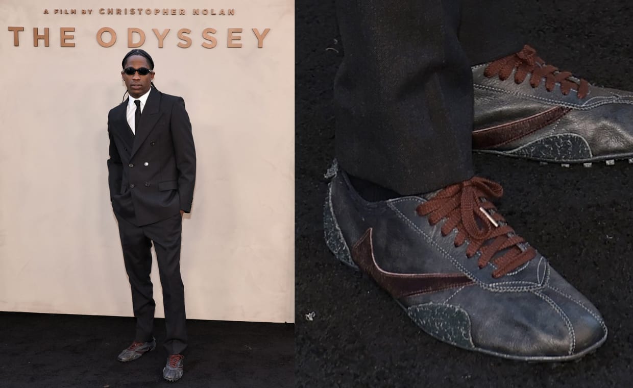 Kicks Nolan: Travis Scott Debuted a Cactus Jack x Nike Moon Shoe at the Premiere of The Odyssey