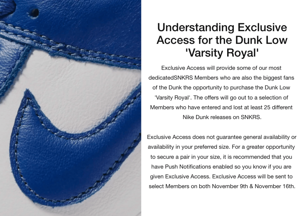 Nike's Explanation For The Criteria To Be Selected For EA On The Nike Dunk Low "Kentucky"