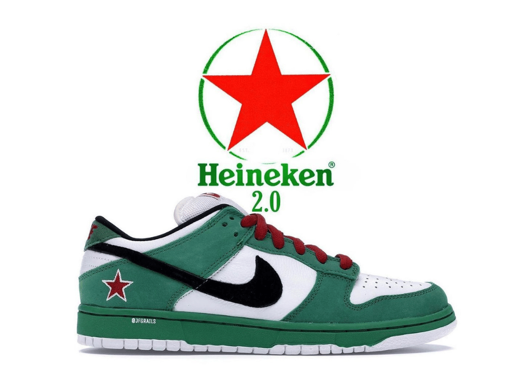 Nike SB Dunk Low x Heineken (2023) Mocku-Up (Via JFGrails)