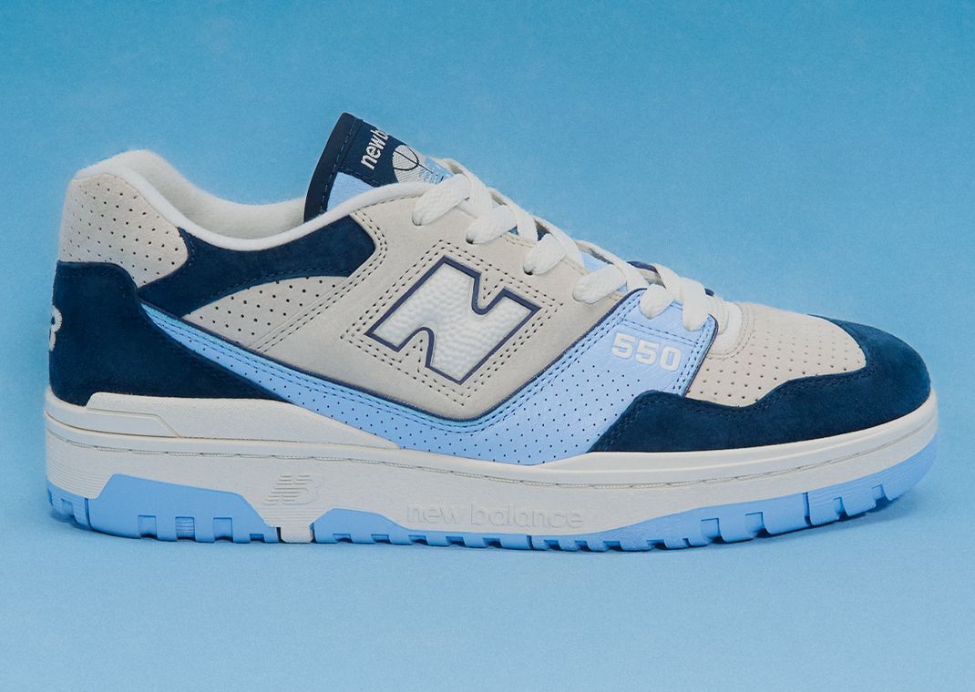 New Balance 550 Navy Electric Sky Lateral