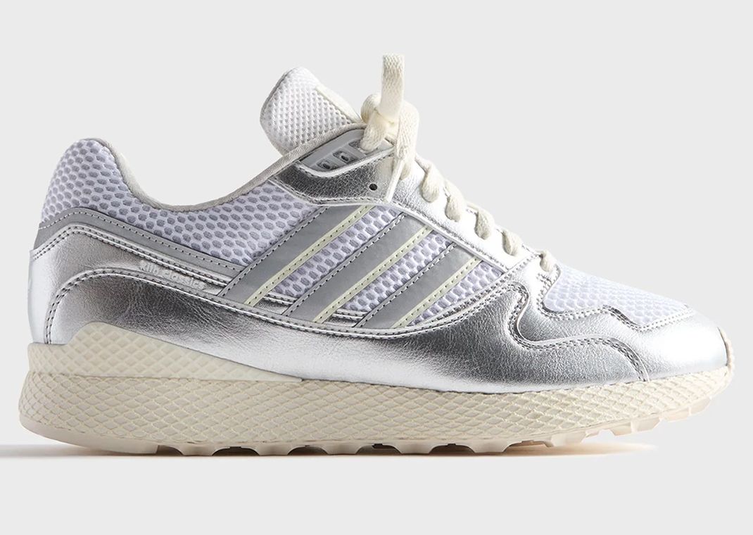 Kith x adidas Oregon Ultra Tech White Silver Metallic Lateral