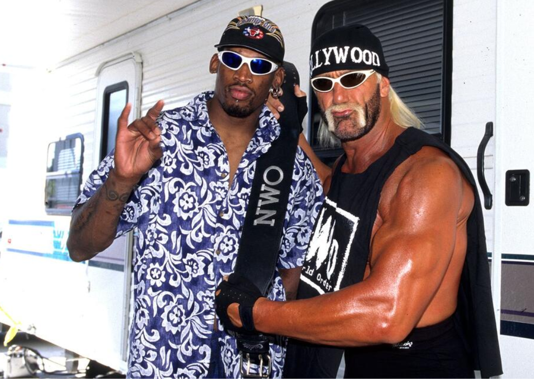 Dennis Rodman and Hulk Hogan at WCW