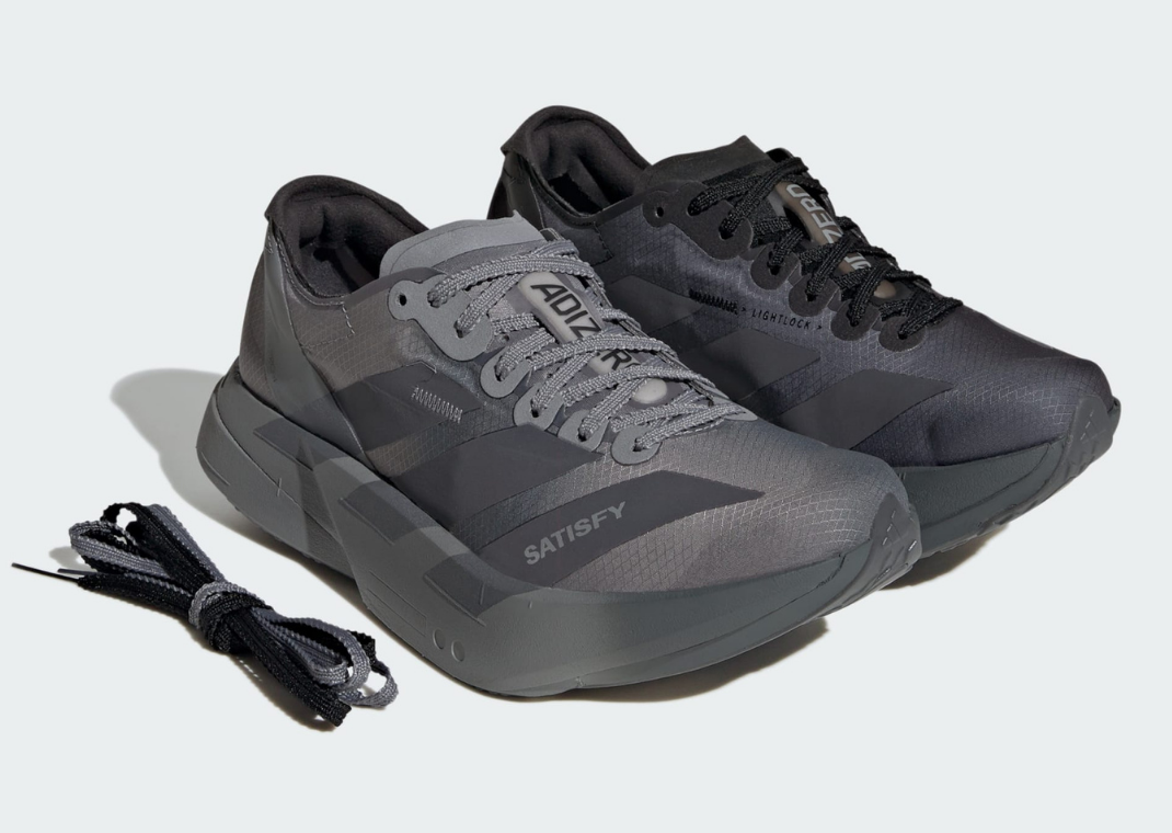 SATSIFY x adidas Adizero Adios Pro 4 Grey Angle