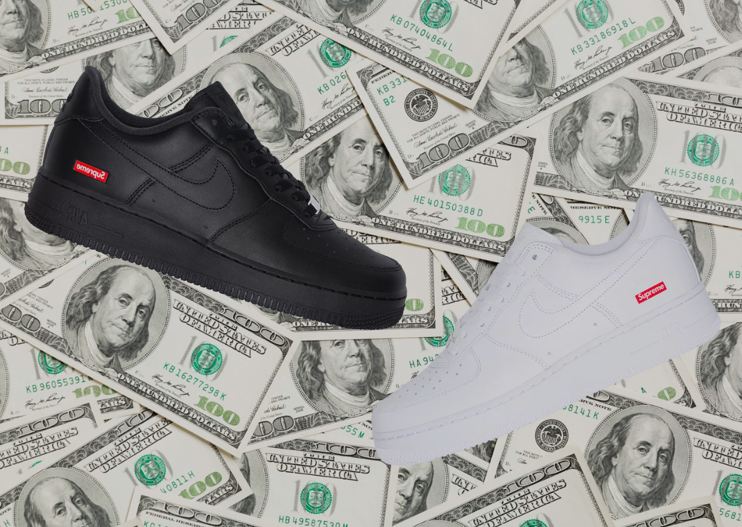 Supreme x Nike Air Force 1 Low "Black" & "White"