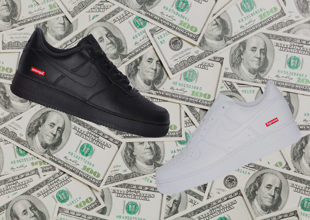 Supreme x Nike Air Force 1 Low "Black" & "White"