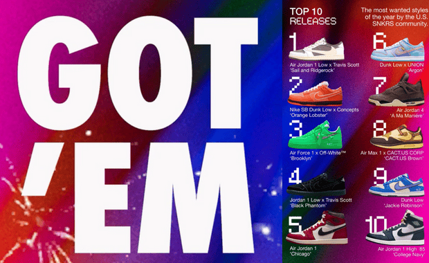 Nike Shares The Most Popular SNKRS Releases Of 2022