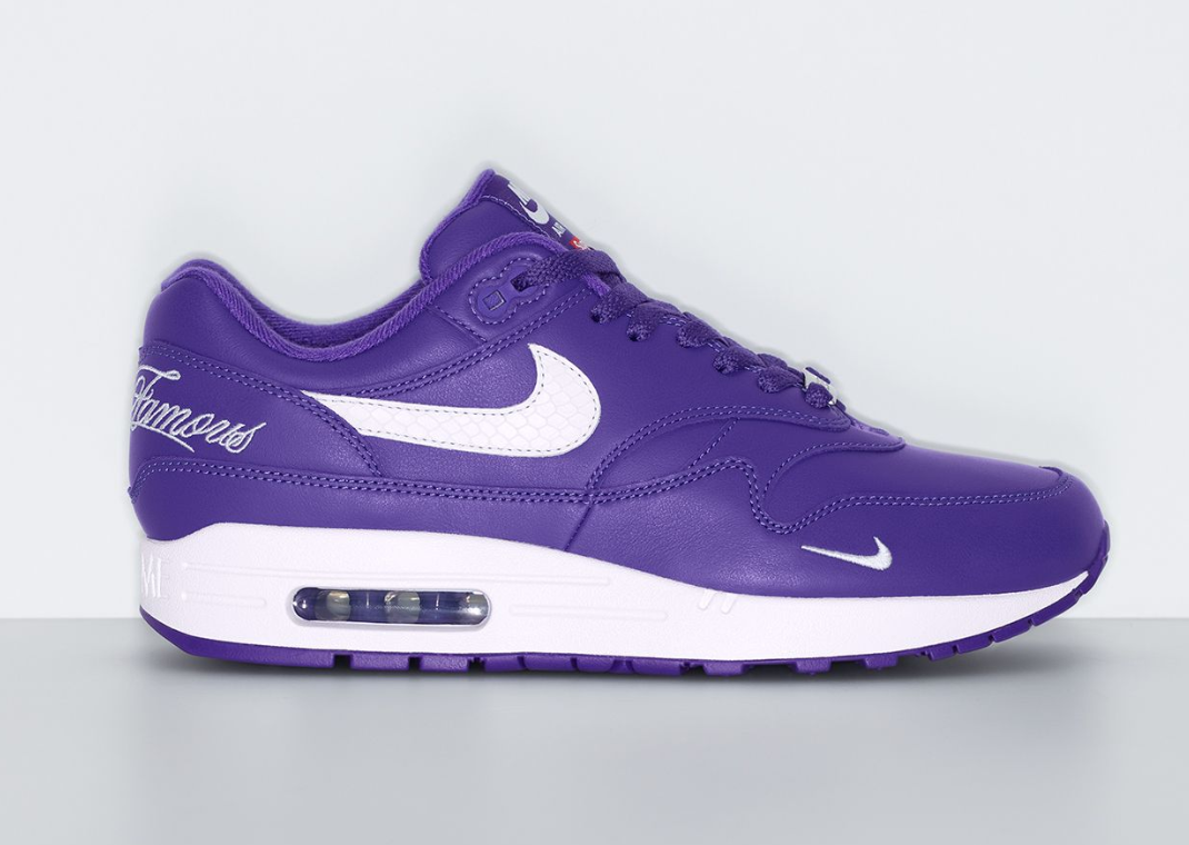 Supreme x Nike Air Max 1 '87 SP Varsity Purple Lateral