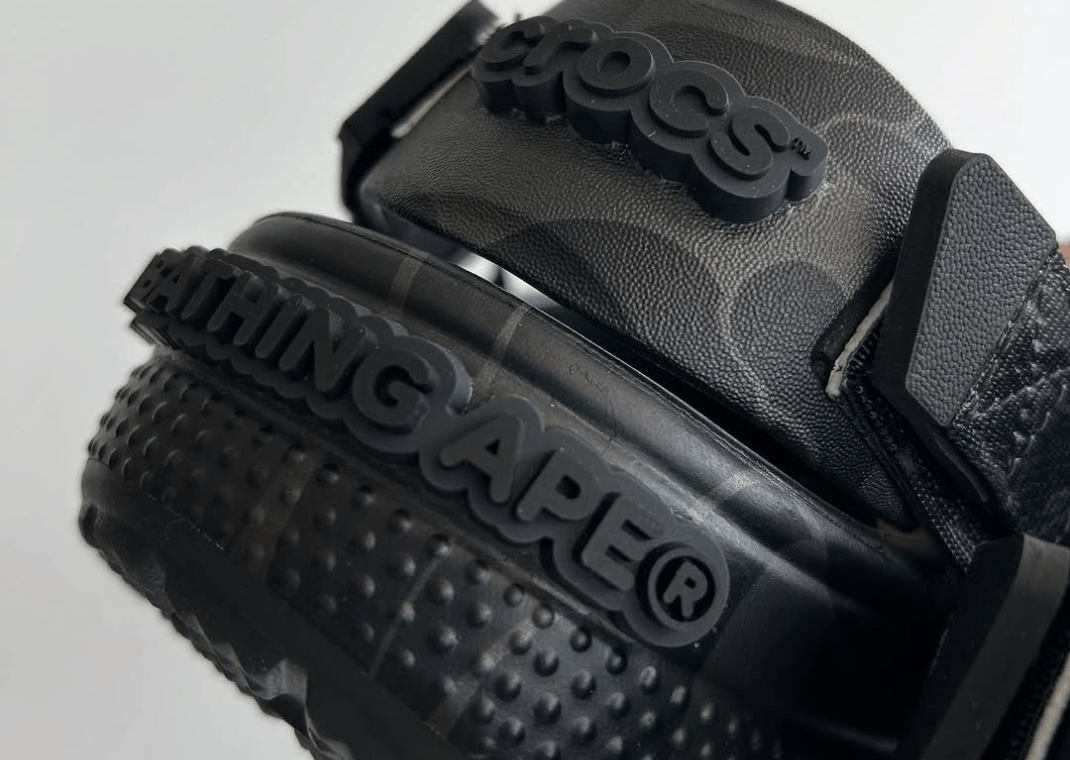 The BAPE x Crocs Classic Clog Black is Exclusive to Friends