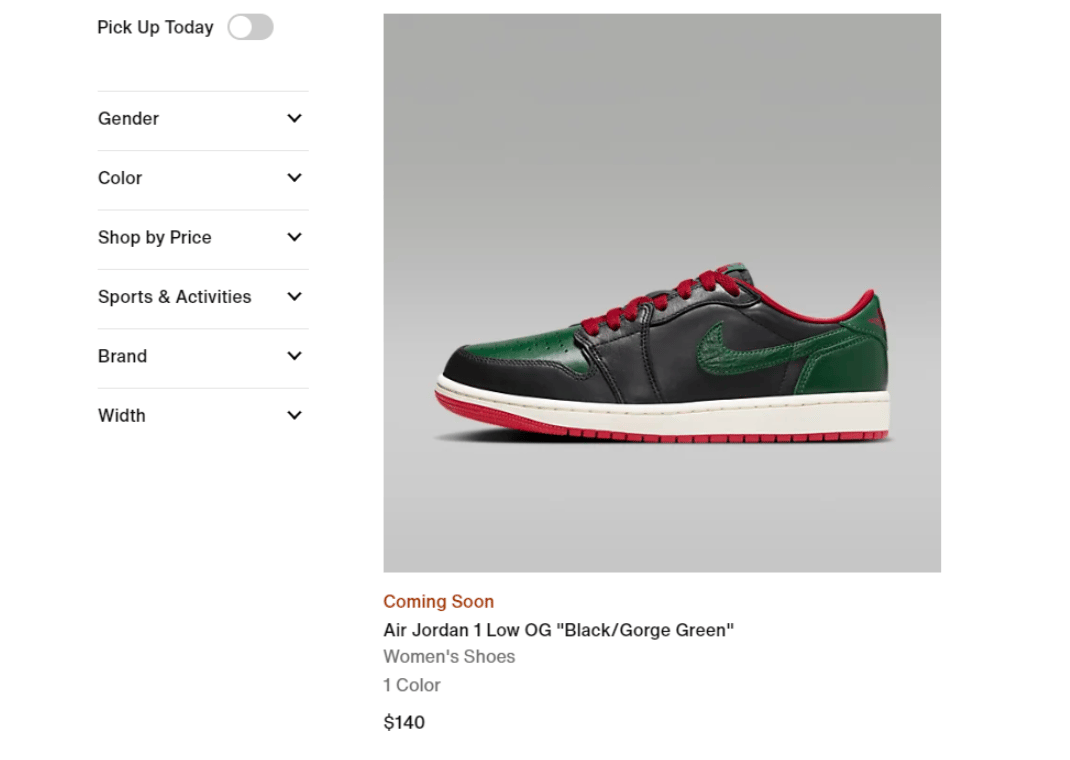 Air Jordan 1 Retro Low OG Black Gorge Green (W) Nike Page