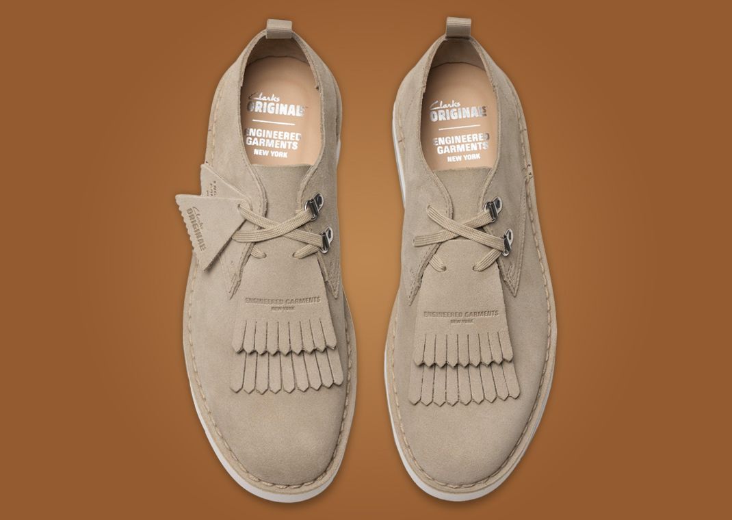 The Engineered Garments x Clarks Originals Desert Khan Pack
