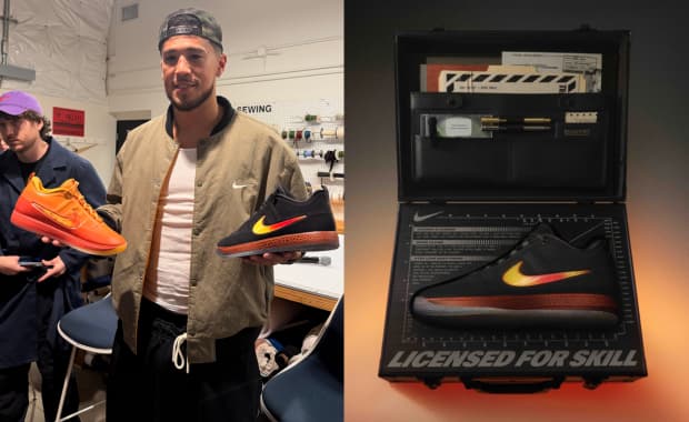 Devin Booker with the Nike Book 2