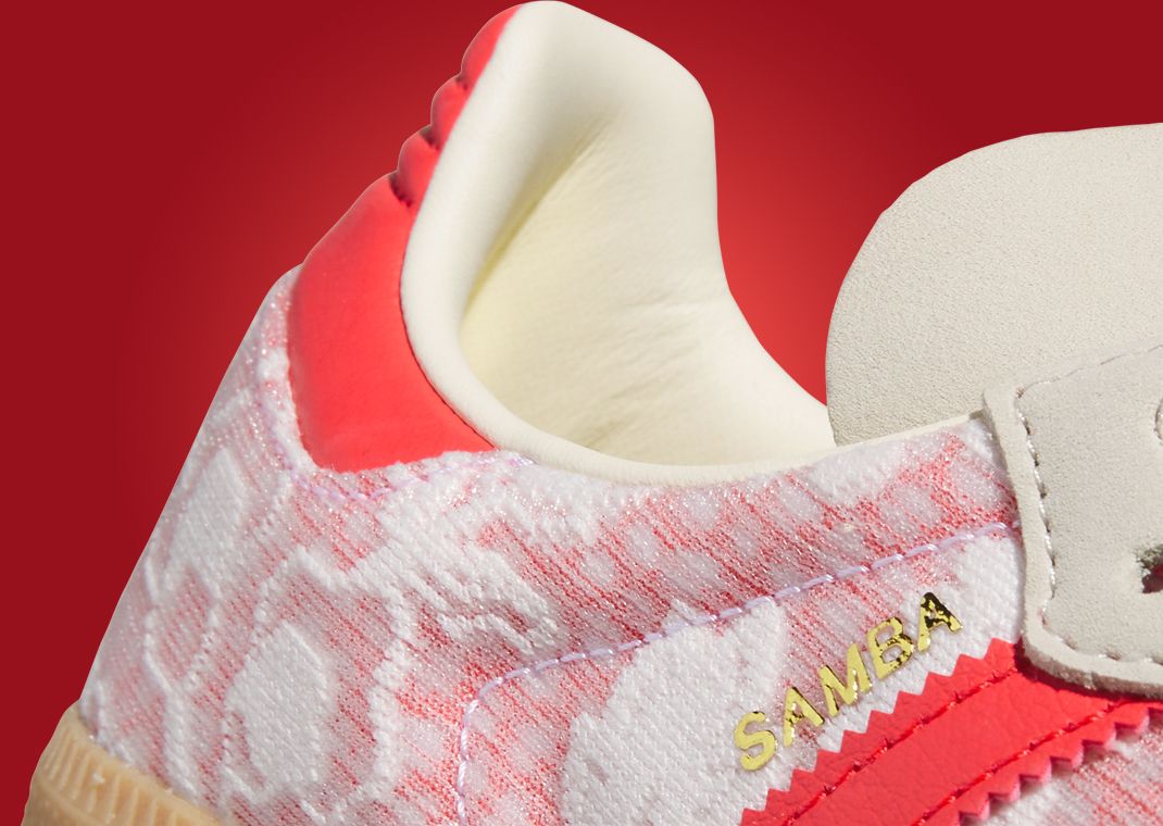Liberty London x adidas Samba OG Better Scarlet (W) Heel Detail