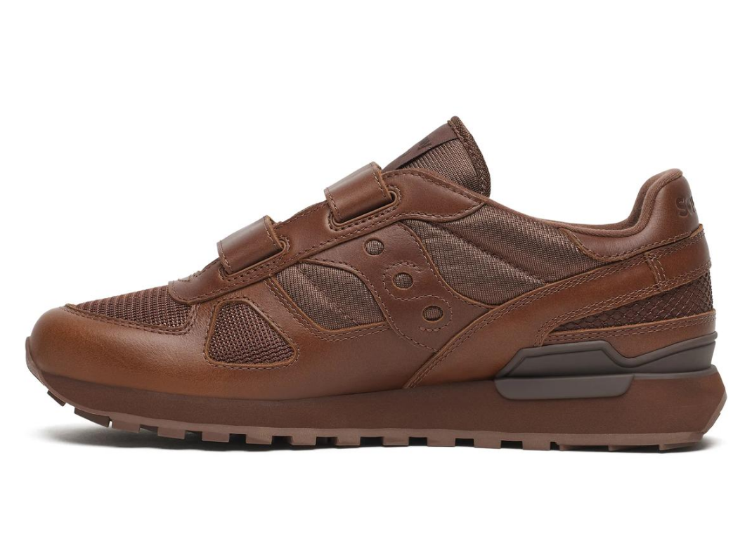 Engineered Garments x Saucony Shadow Double Velcro Brown - Medial