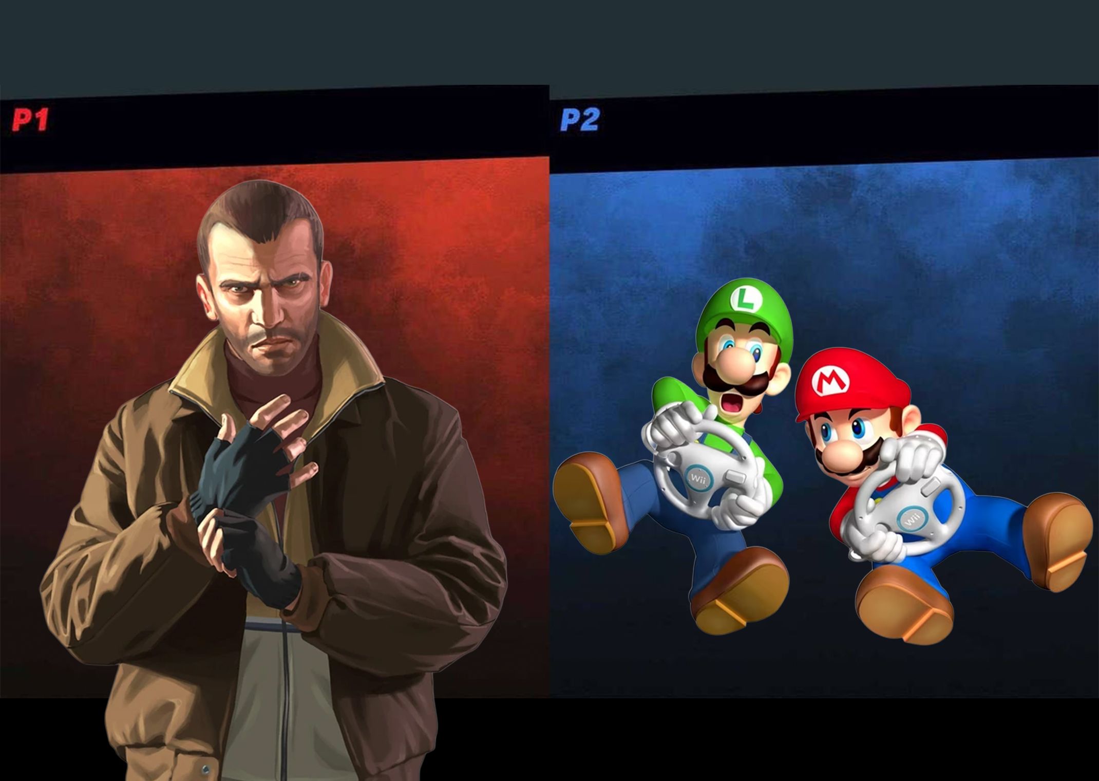 Grand Theft Auto 4 vs. Mario Kart Wii