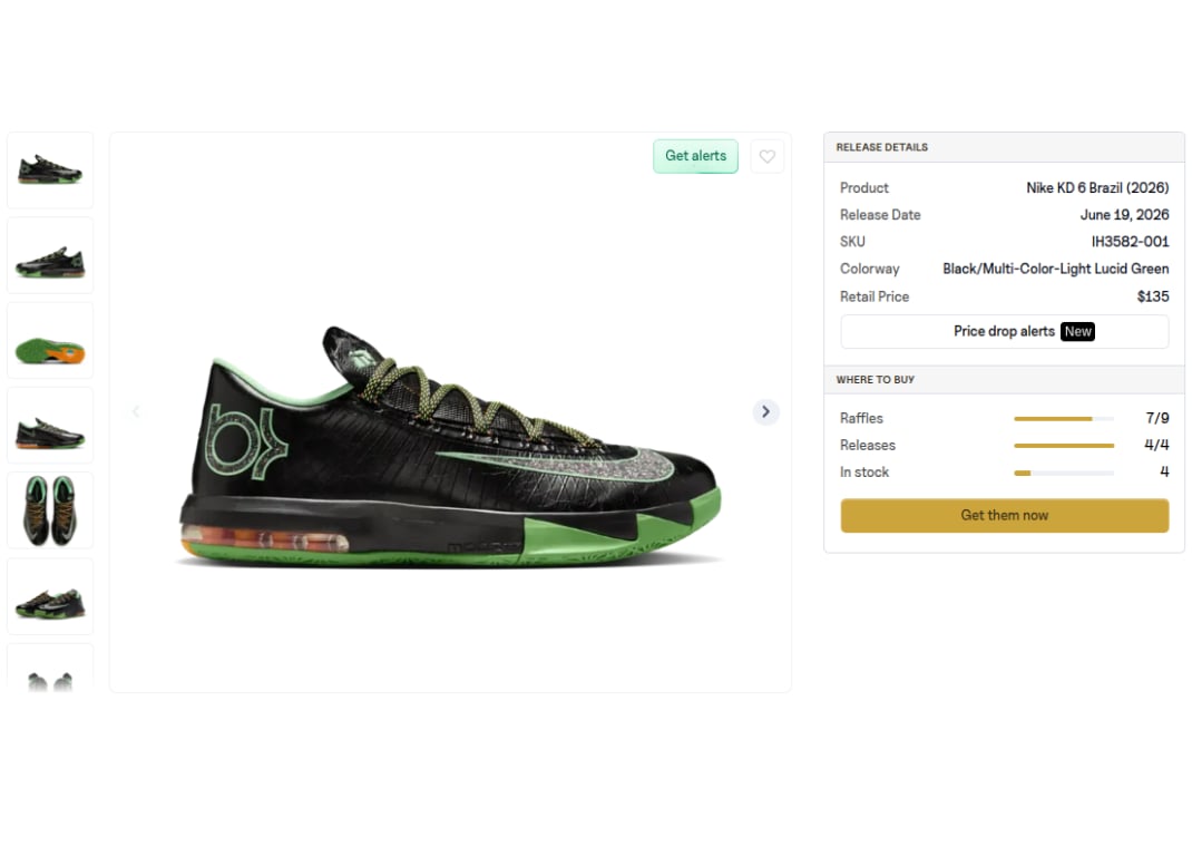 Nike KD 6 Brazil