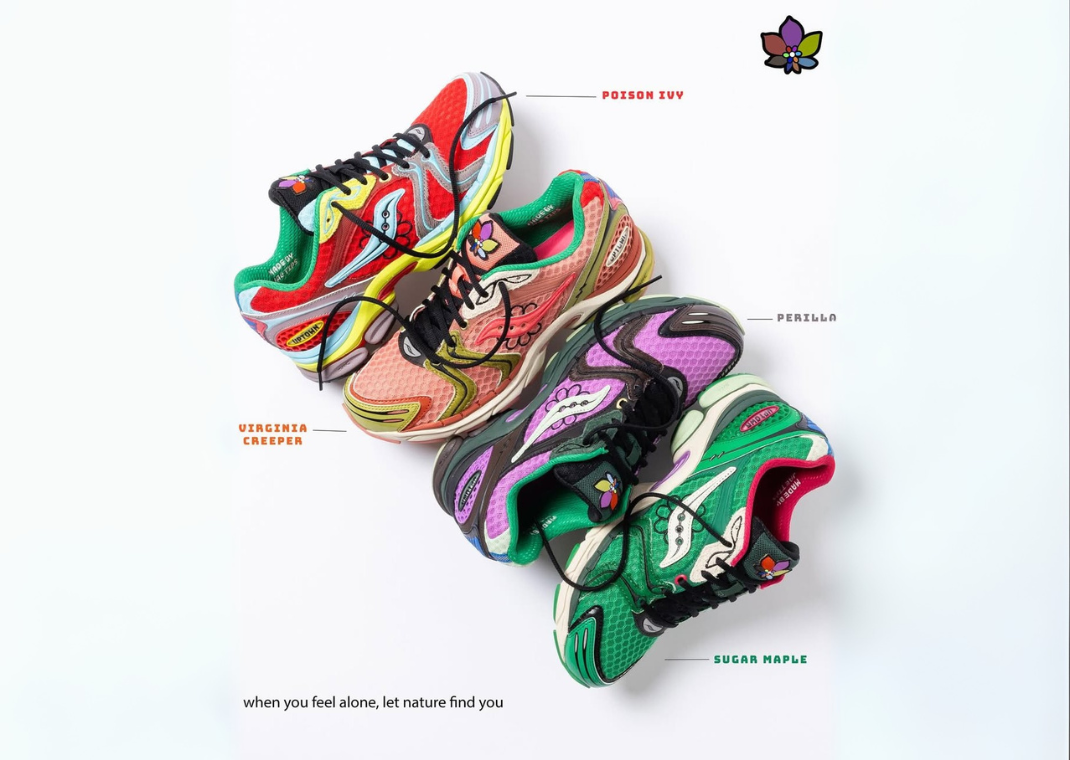 Jae Tips x Saucony ProGrid Triumph 4 Flowers Grow Uptown Collection