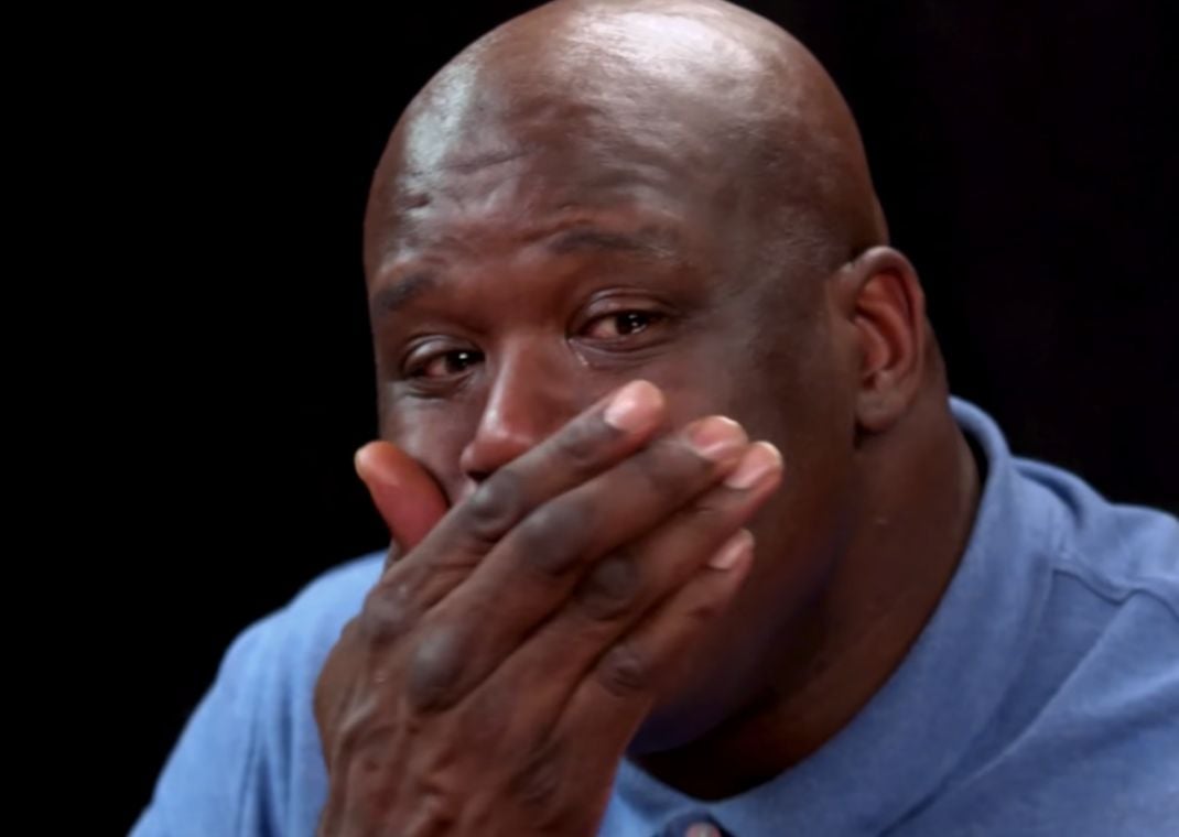 Shaq is shocked and crying