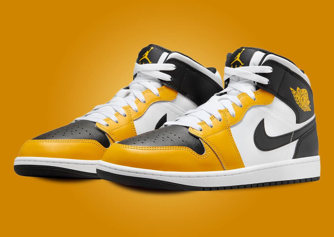 Air Jordan 1 Mid Yellow Ochre Angle