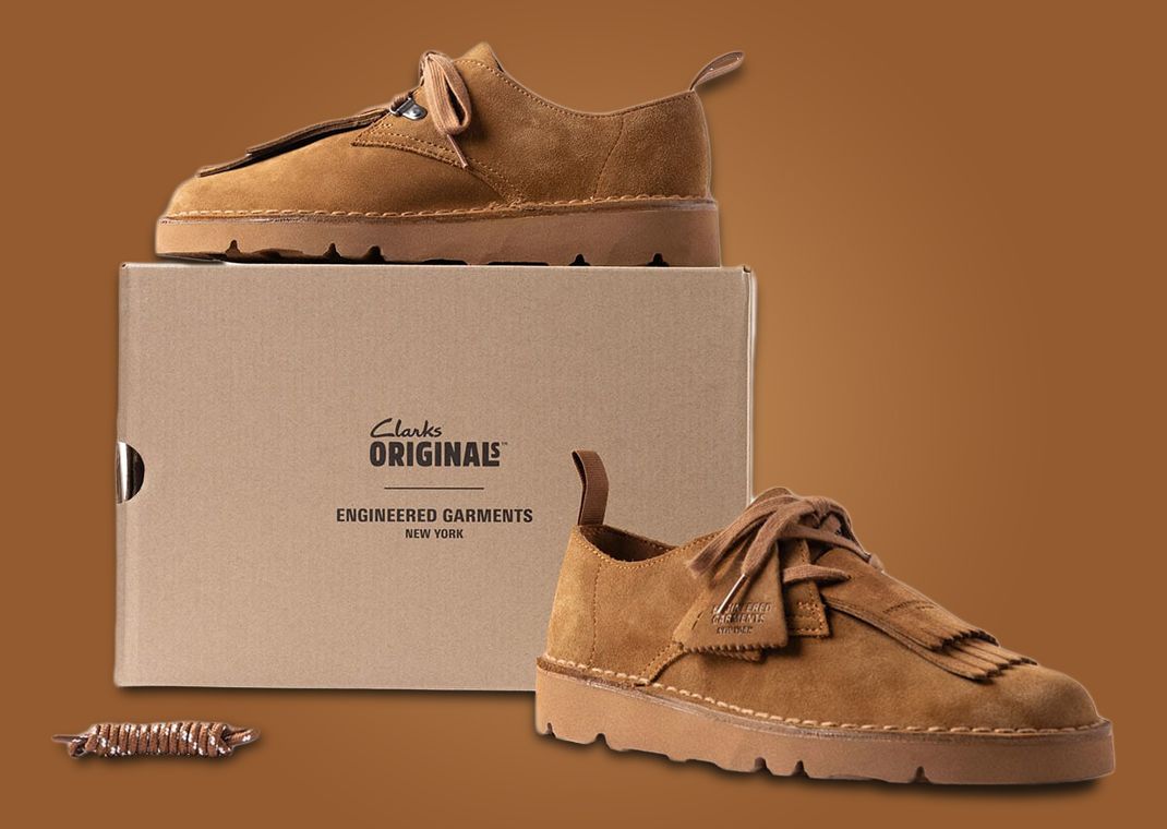The Engineered Garments x Clarks Originals Desert Khan Pack The Engineered Garments x Clarks Originals Desert Khan Pack