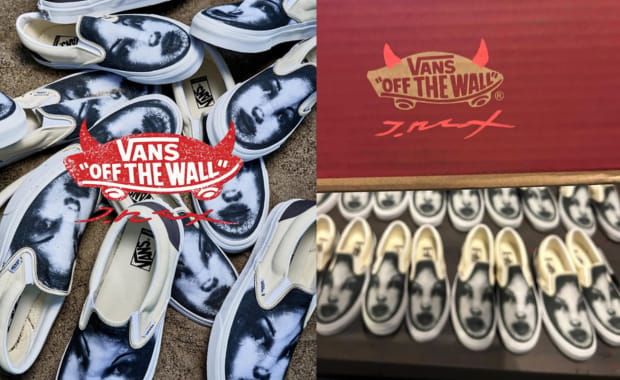T-Rex Global and Vans add a Devil Girl Graphic to a Black and White Slip-On