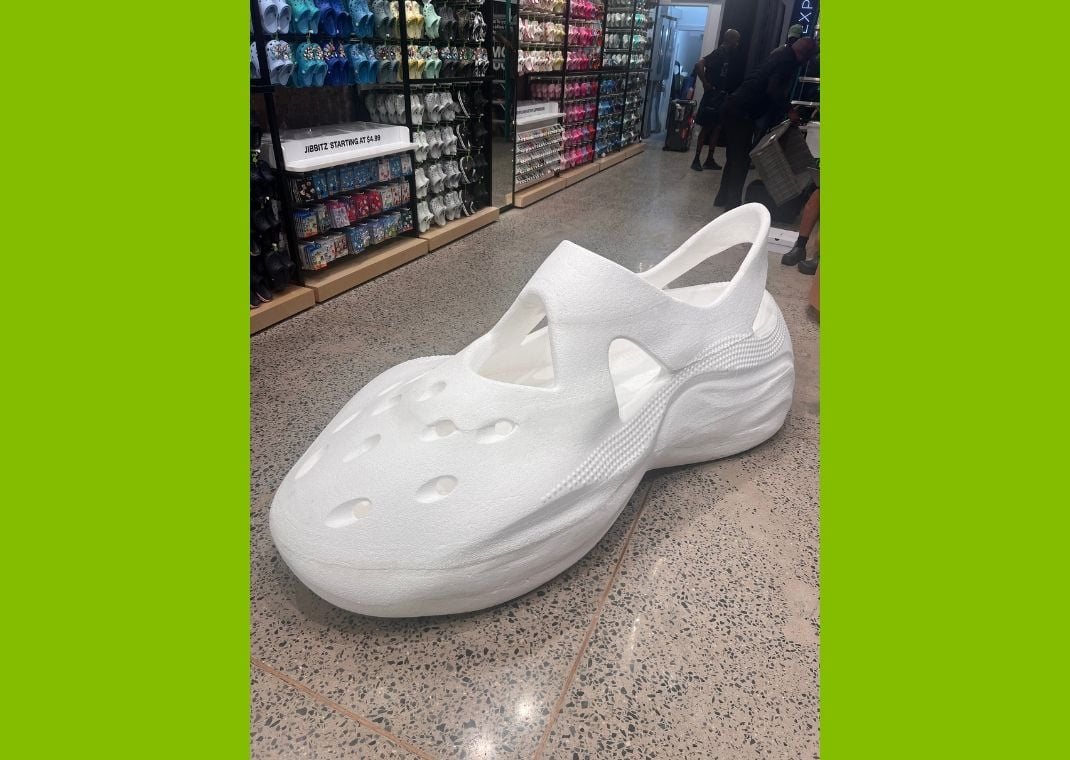 crocs sculpture