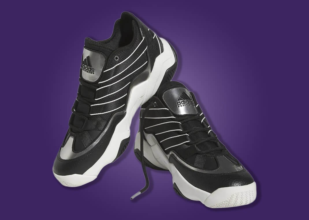 adidas Top Ten 2010 Black White Angled