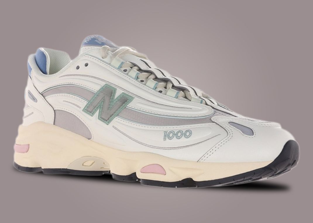 New Balance 1000 White Grey Cream Angle