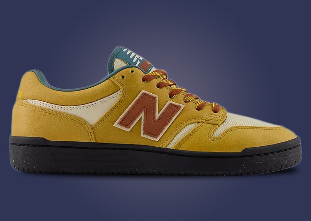 New Balance Numeric 480 Trail Tan Burgundy Lateral
