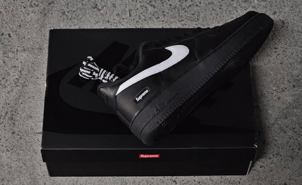 The Supreme x Nike Air Force 1 Low Black White Releases Fall 2025