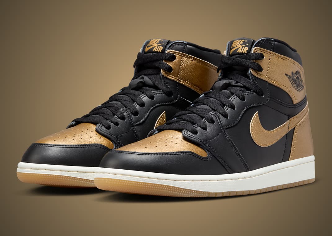 Jordan gold and black shoes online