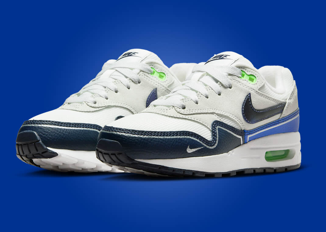 Nike Air Max 1 Obsidian Royal Green Strike (GS)