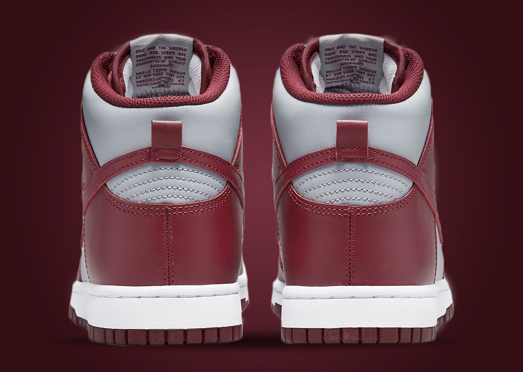 This Nike Dunk High Comes In Dark Beetroot And Wolf Grey
