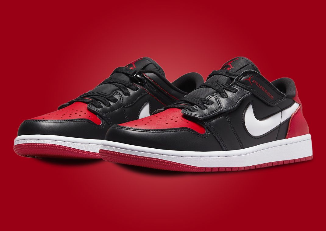 Air Jordan 1 Low Flyease Black Gym Red White