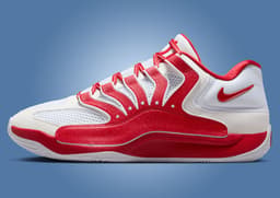 Nike KD 18 TB White University Red Medial