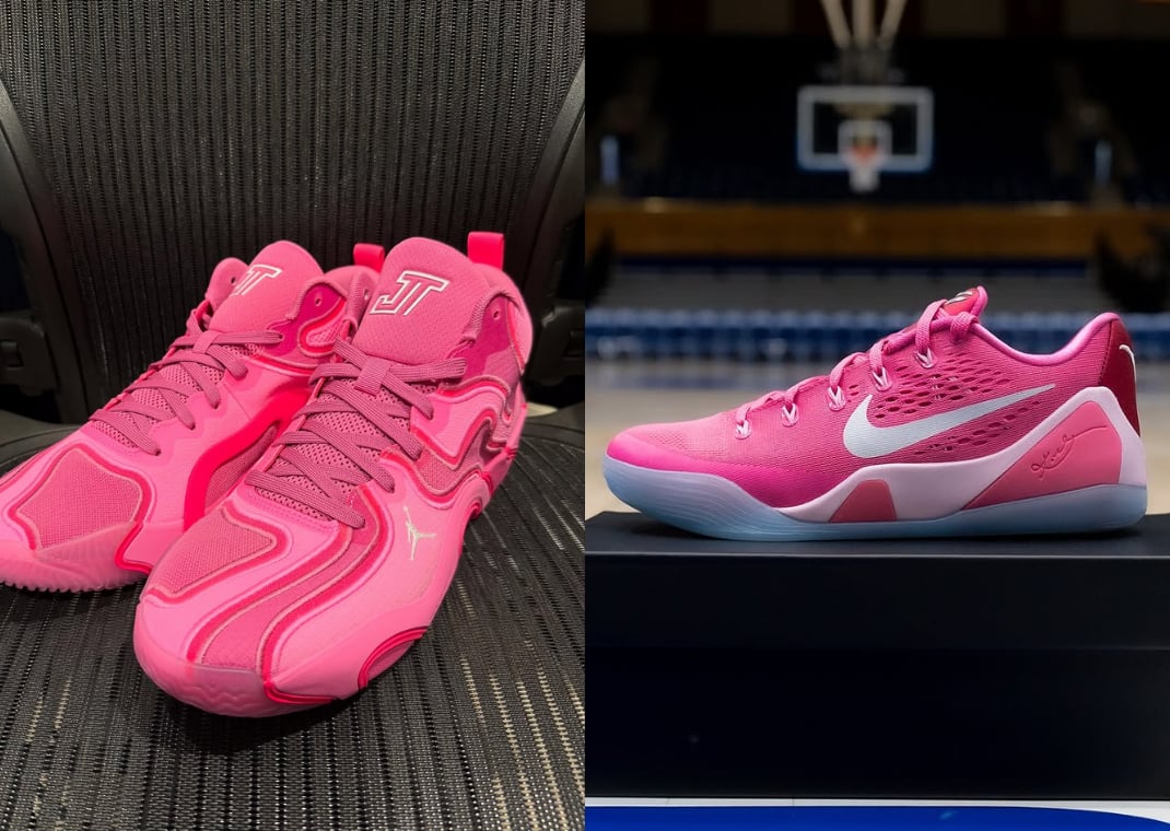 Jordan Tatum 3 BCA and the Nike Kobe 9 Low EM Think Pink