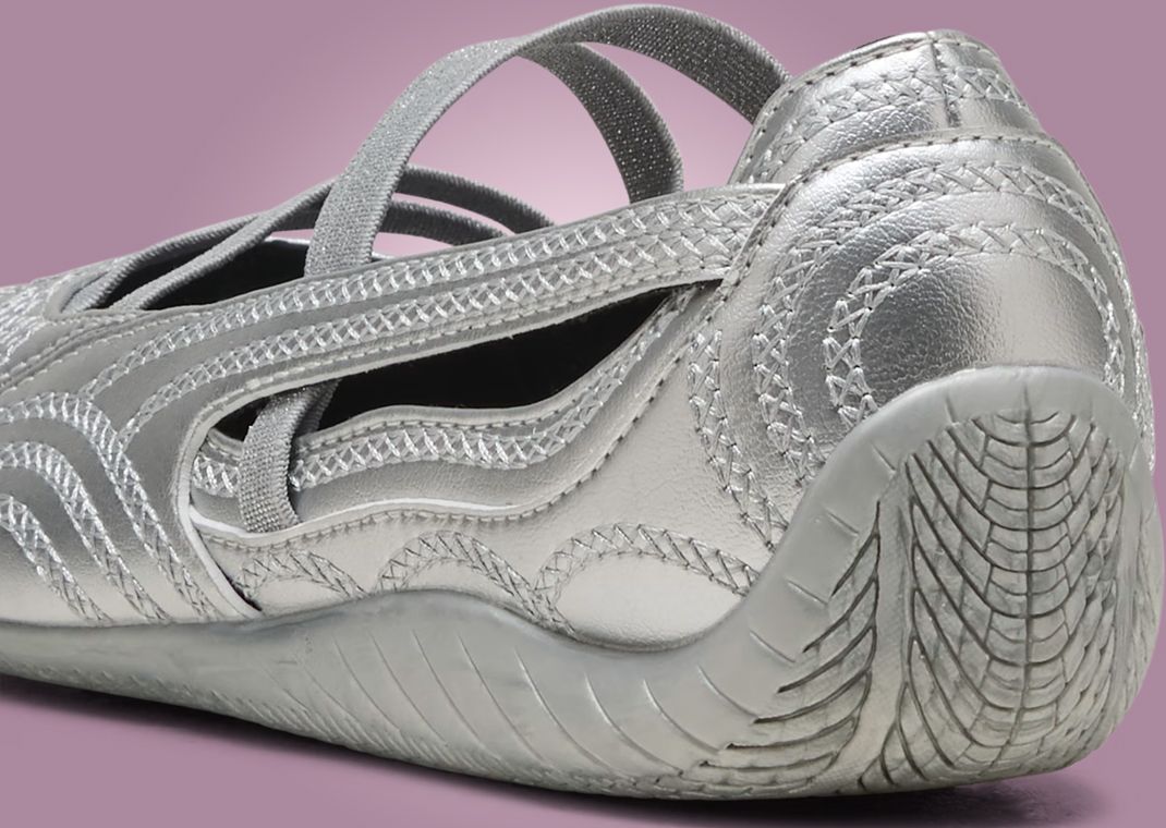 Wicked x Puma Speedcat Ballet Silver Slippers (W) - Heel Detail
