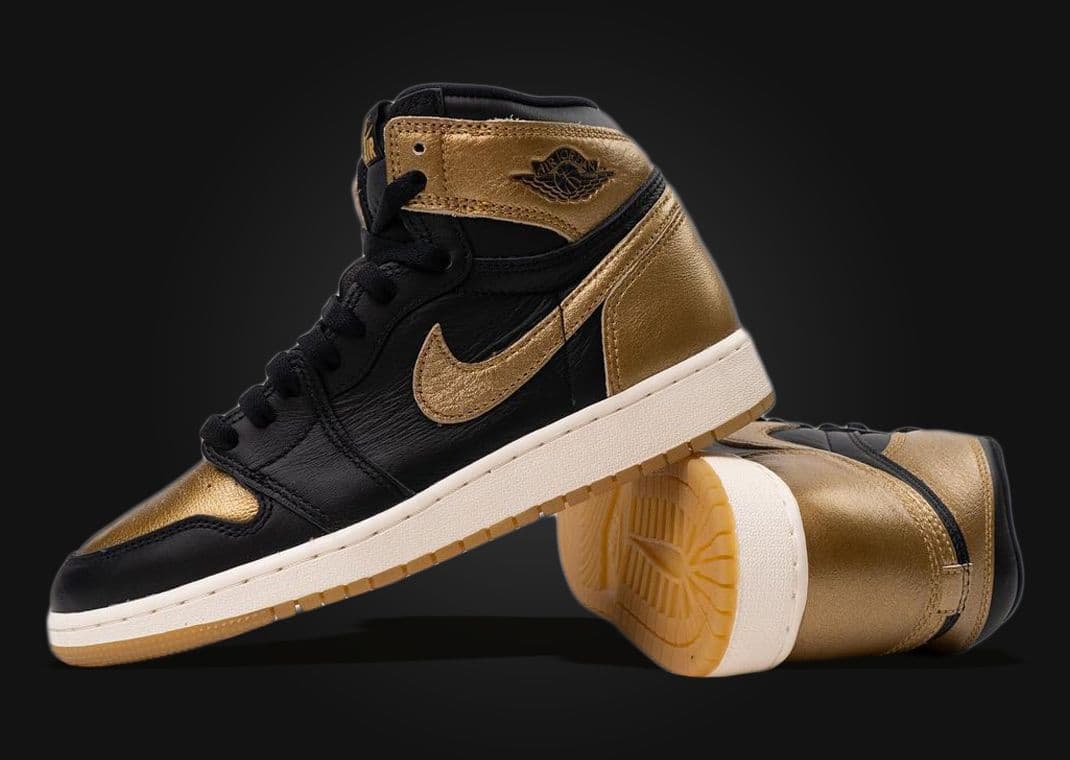 The Air Jordan 1 High Black Metallic Gold Releases August 2024