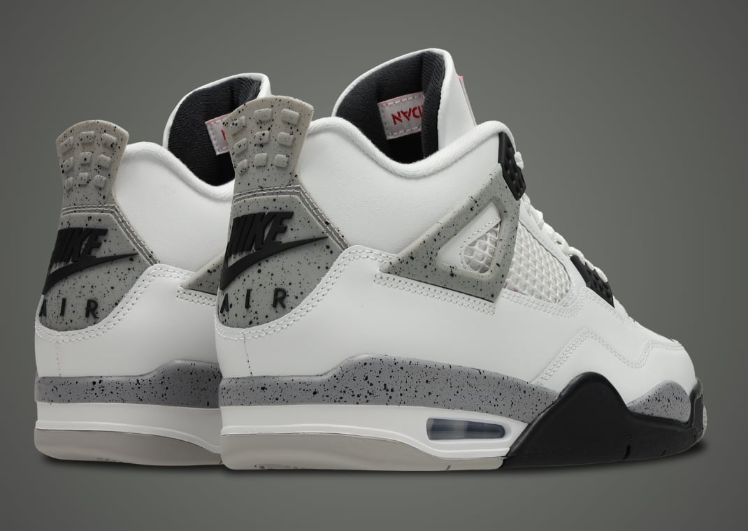 Air Jordan 4 Retro White Cement Nike Air Heel Tab