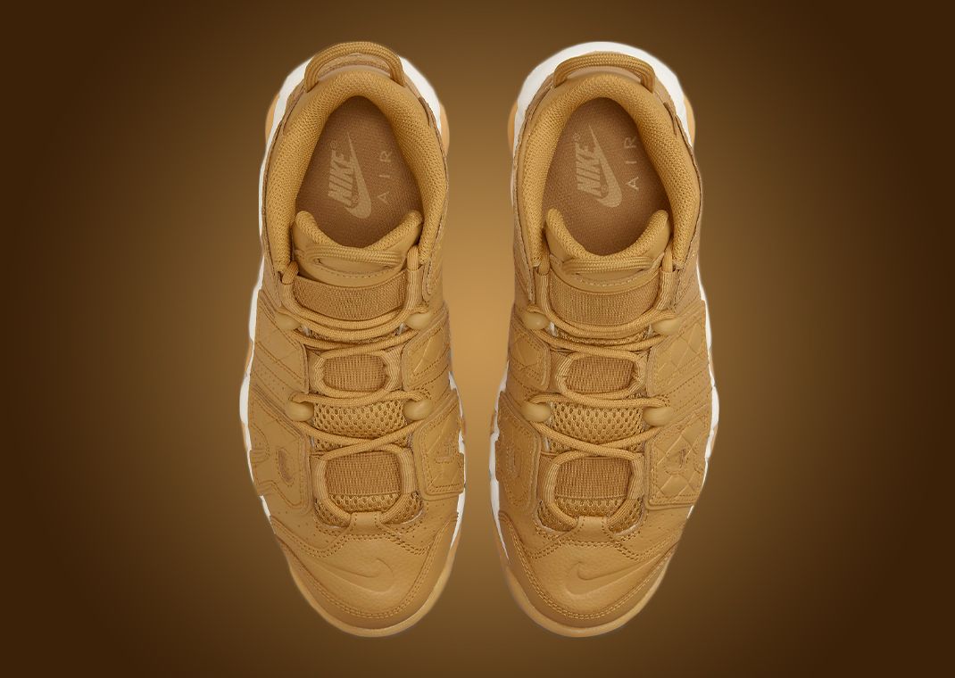 ウィメンズ Nike Air More Uptempo Quilted Wheat Light Brown Nike Air More Uptempo Quilted Wheat Gum Light Brown (Women's