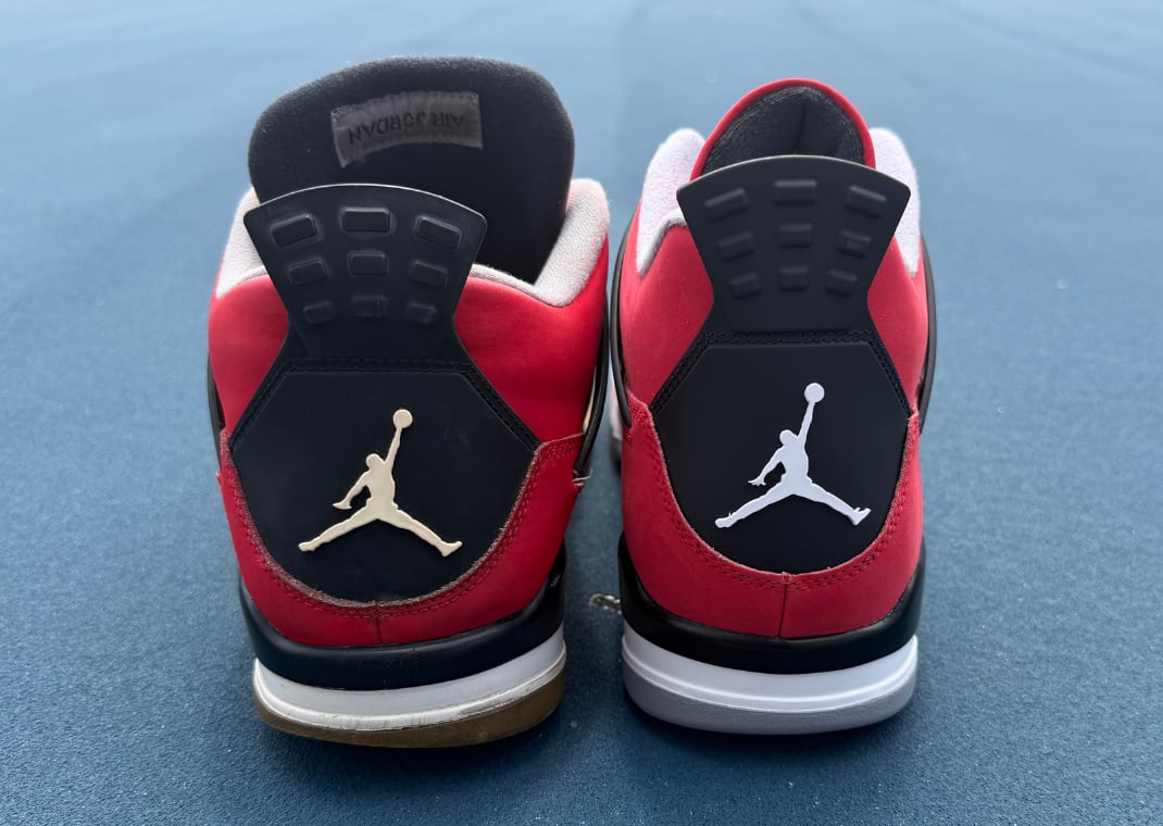 2013 (left) vs 2026 (right) Air Jordan 4 Retro Toro Bravo