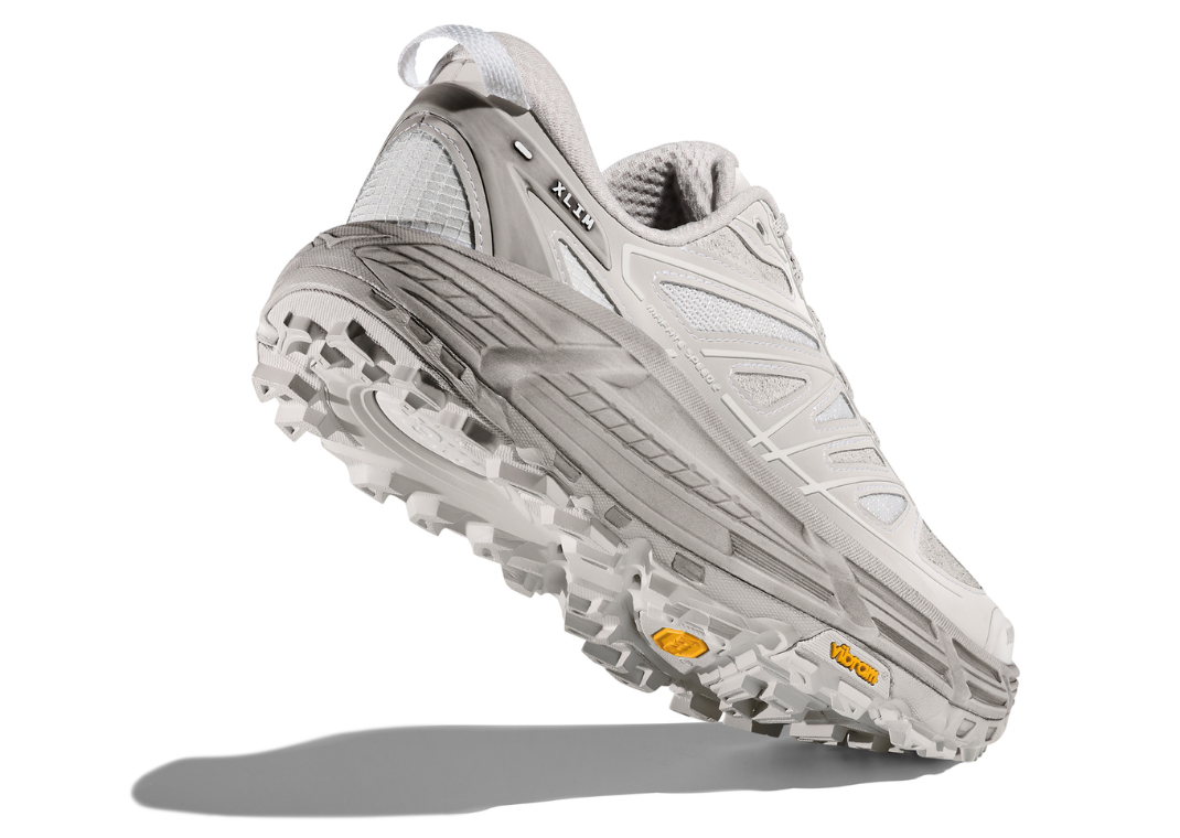 XLIM x Hoka Mafate Speed 2 Grey Foam - Angle