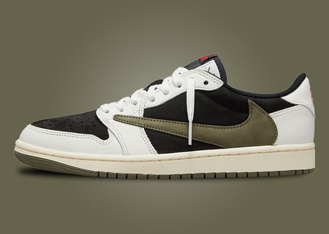 Jordan 1 Low Travis Scott Olive (W) Lateral