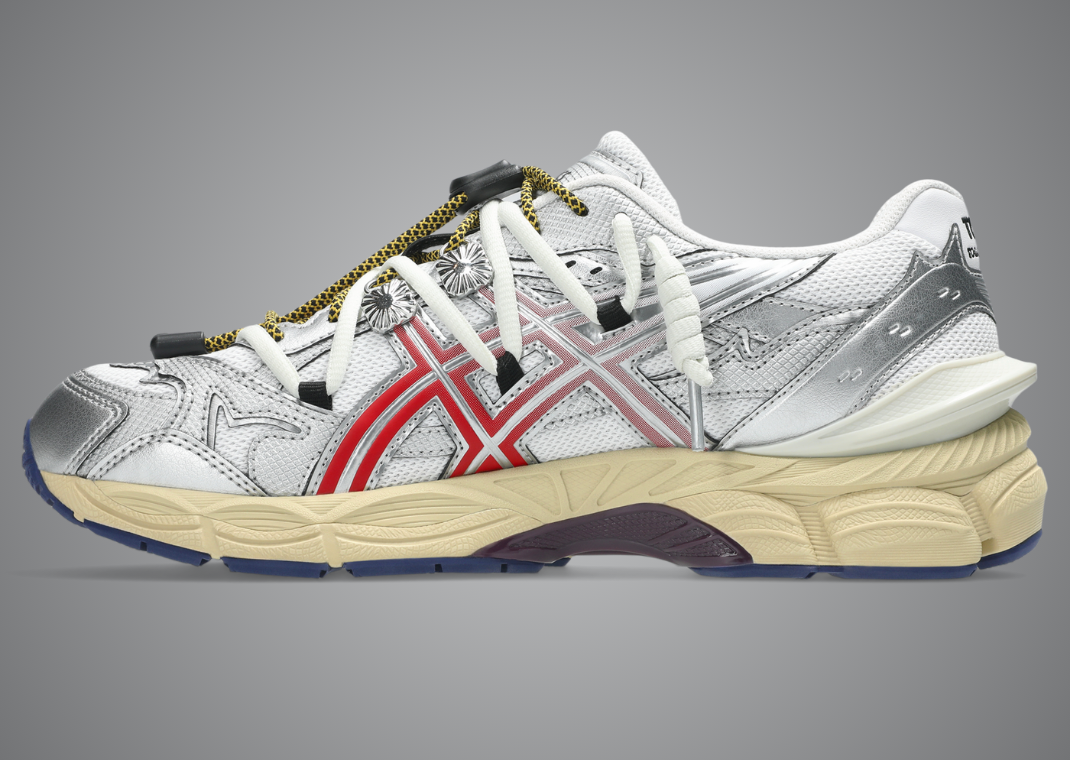 Toga Archives x Asics Gel-Cumulus 16 White Metallic Silver Red - Medial