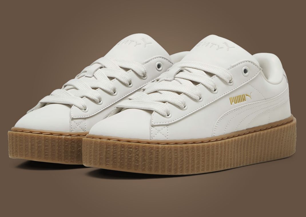 Fenty x Puma Creeper Phatty Nubuck Warm White Angle
