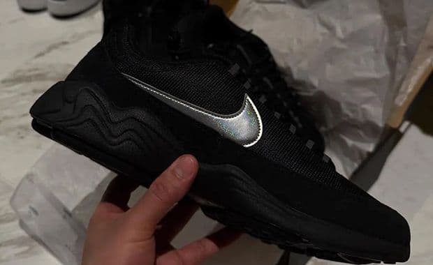 fragment design x Nike Air Zoom Spiridon Black Metallic Silver (F&F)