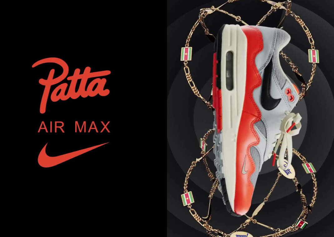 Patta x Nike Air Max 1 Waves Hyper Crimson