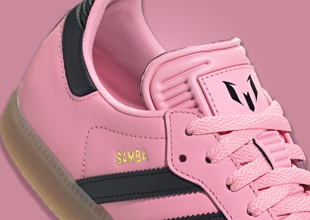 Messi x adidas Samba Indoor Cleats Pink Detail